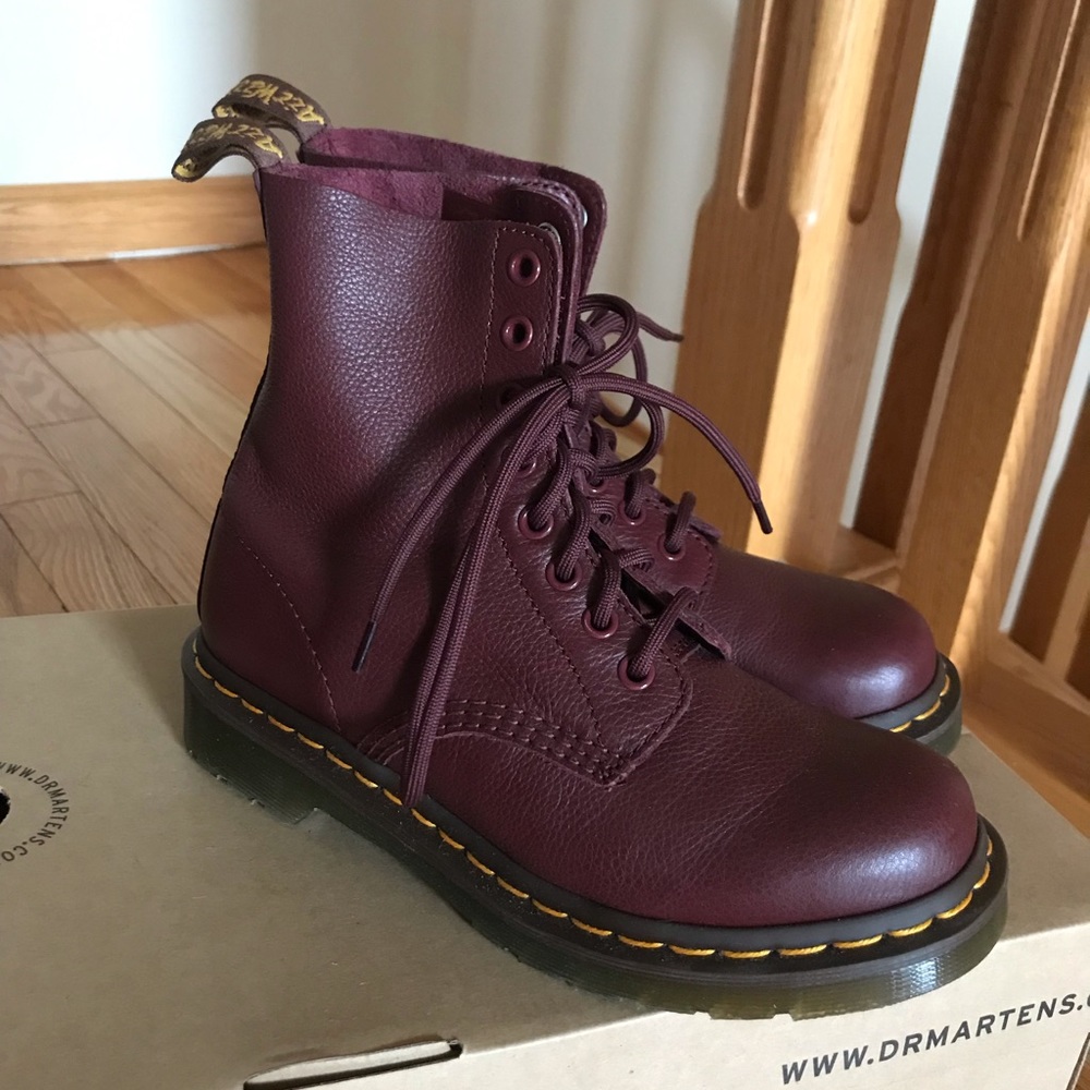 women’s cherry red doc martens boots